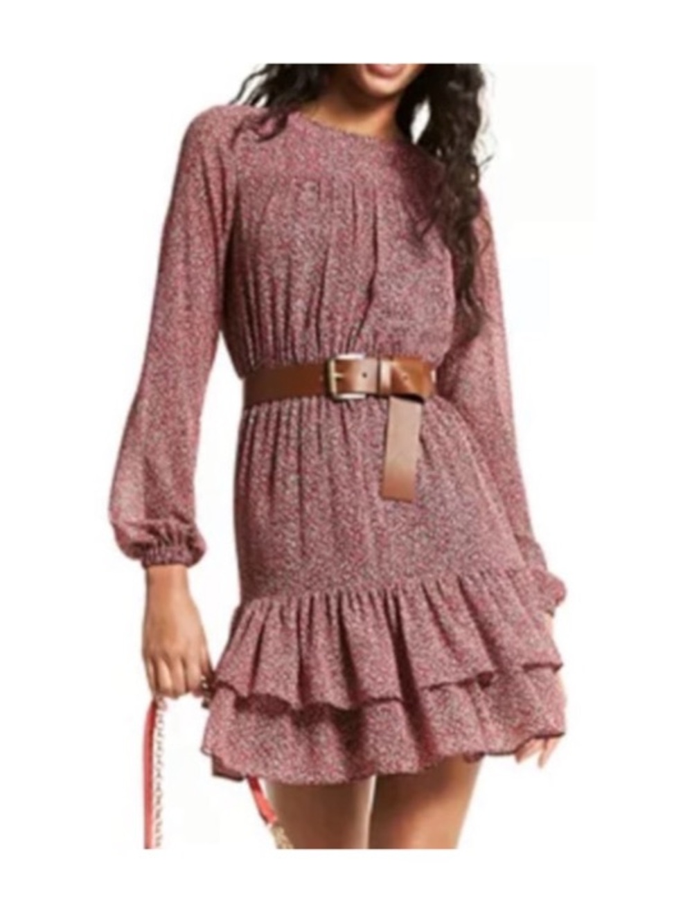 MICHAEL Michael Kors Floral Mini Dress with Ruffles Size Small